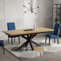 Stół z metalowymi nogami krzyżak w stylu industrialnym loftowym