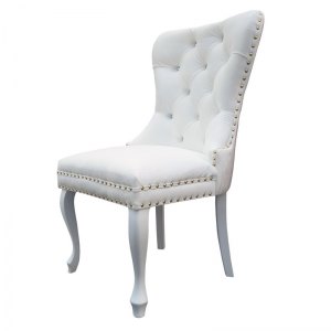 Krzesło tapicerowane klasyczne z pikowaniami styl ludwik glamour klasyczny